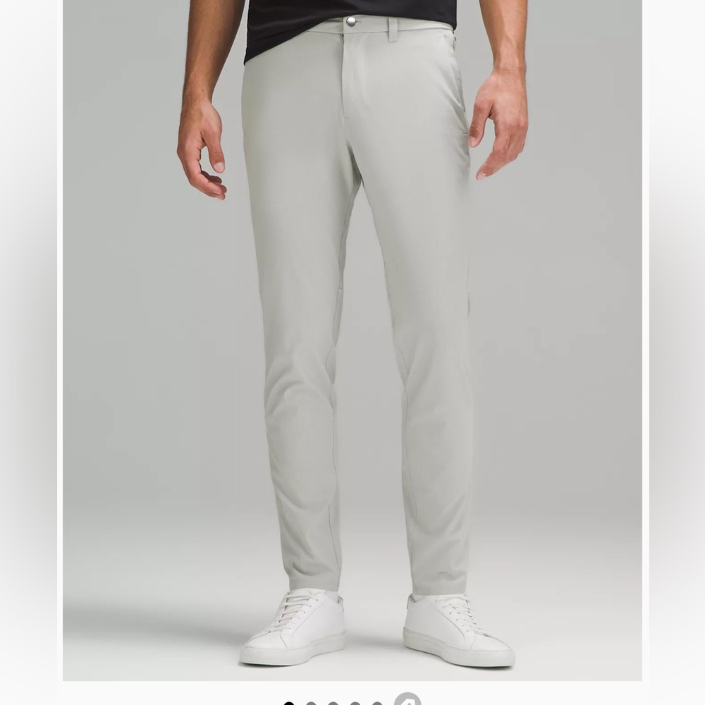 NWT Lululemon Commission Slim-Fit Pant 32" WovenAir / Seal Grey